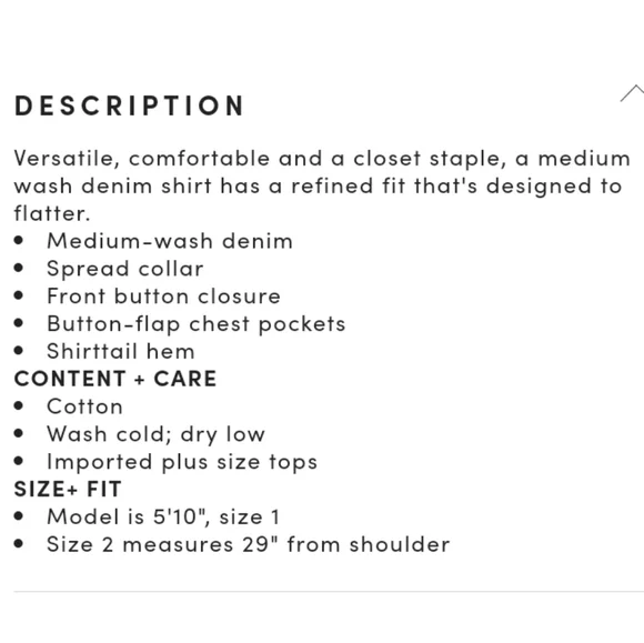 Torrid medium wash denim button-up shirt - Picture 7 of 14